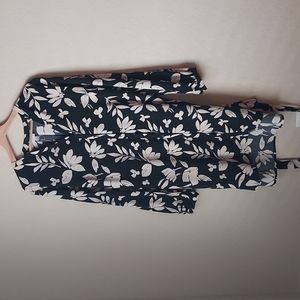 Floral Button Down Dress with Belt